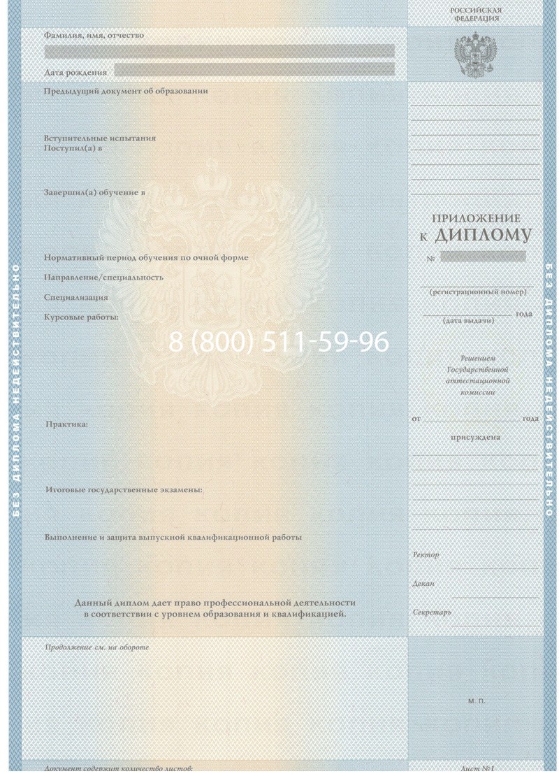 Заказать Диплом бакалавра 2003-2009 годов в Перми