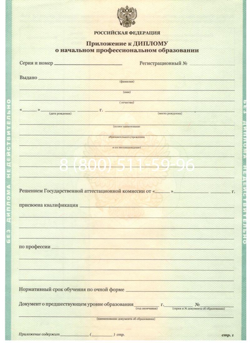 Заказать Диплом училища 2010 год в Перми